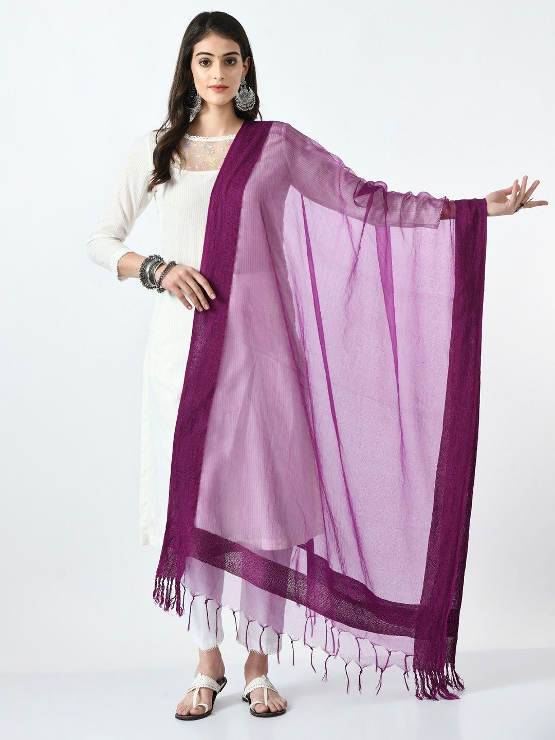 A R SILK DUPATTA HUB Organza Dupatta-image-17
