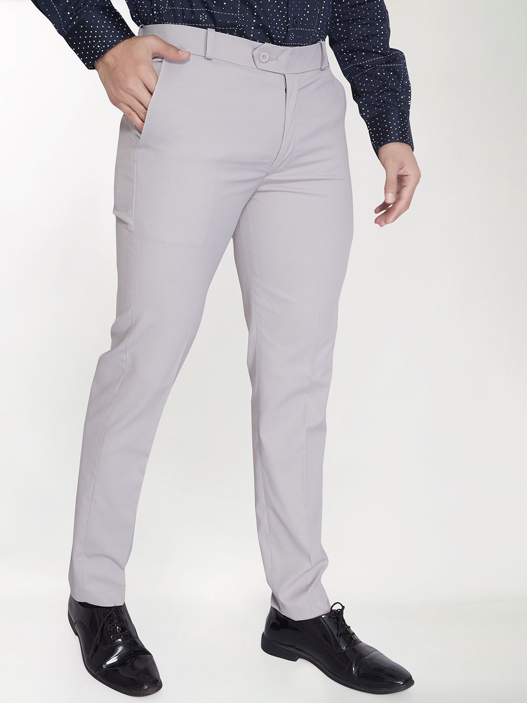 THE BEETEL HOUSE Men Relaxed Mid-Rise Regular Fit Formal Trousers-picture-11