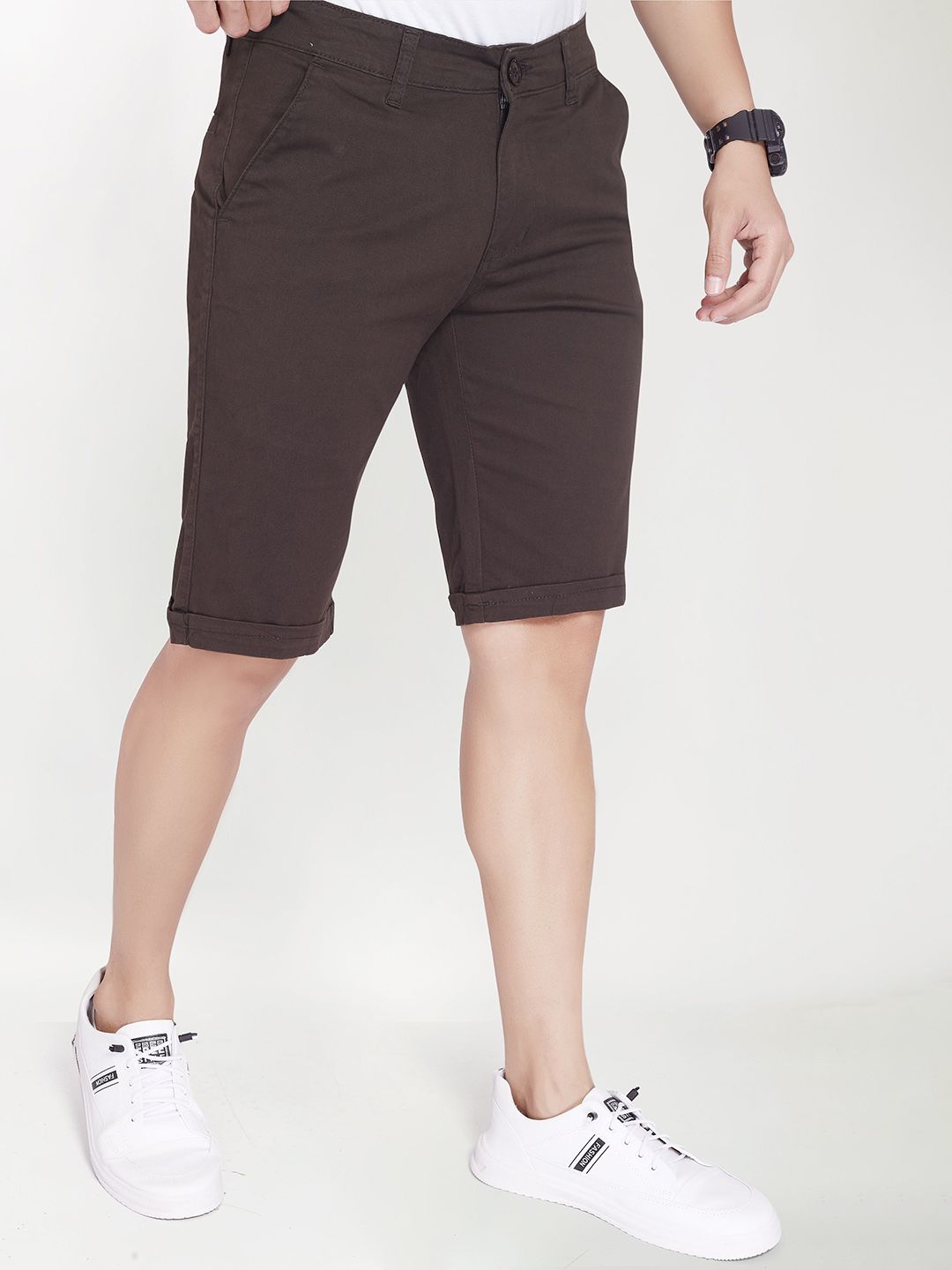 THE BEETEL HOUSE Men Relaxed Fit Mid-Rise Chino Shorts-picture-27