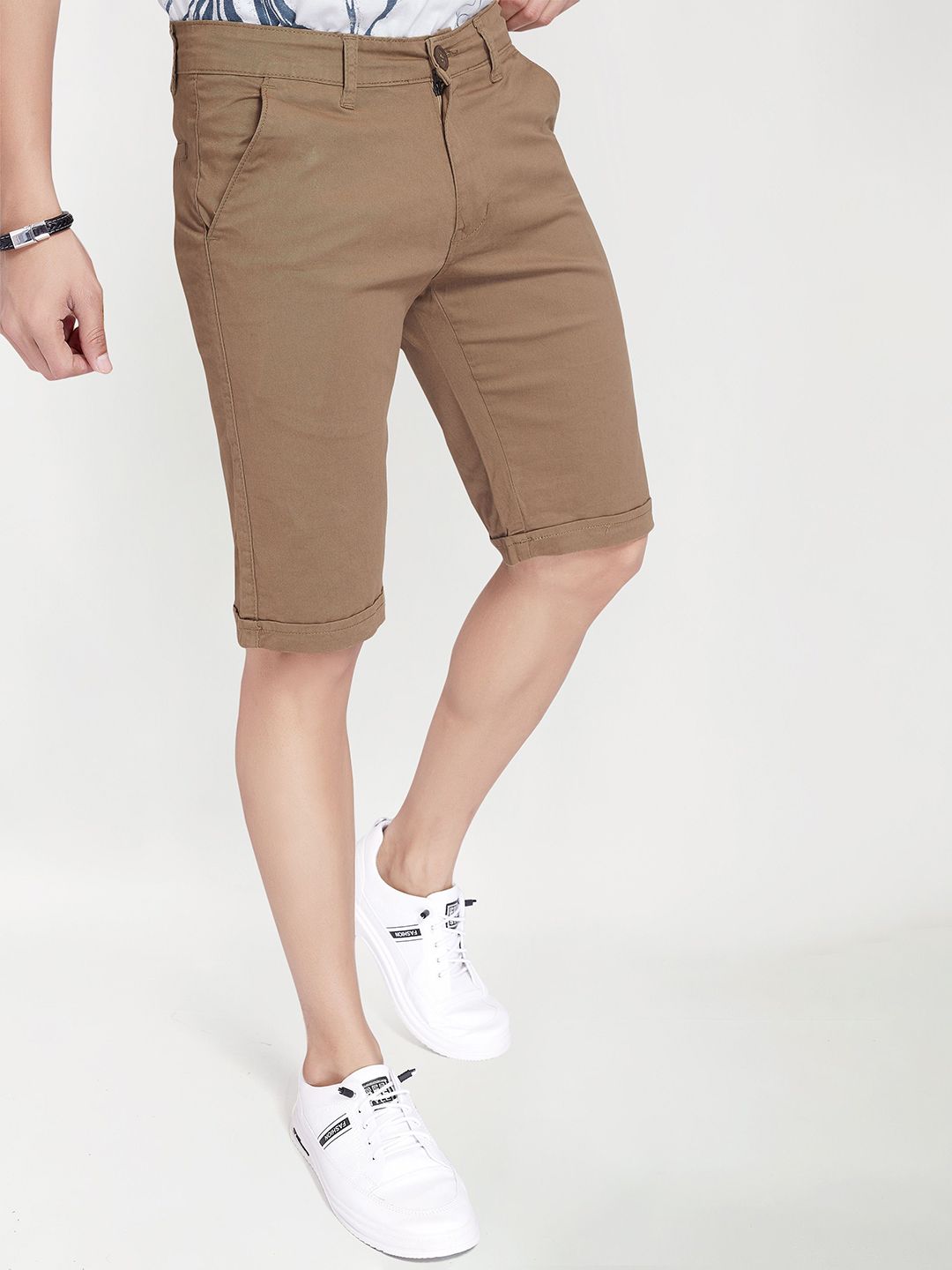 THE BEETEL HOUSE Men Relaxed Fit Cotton Chino Shorts-picture-30
