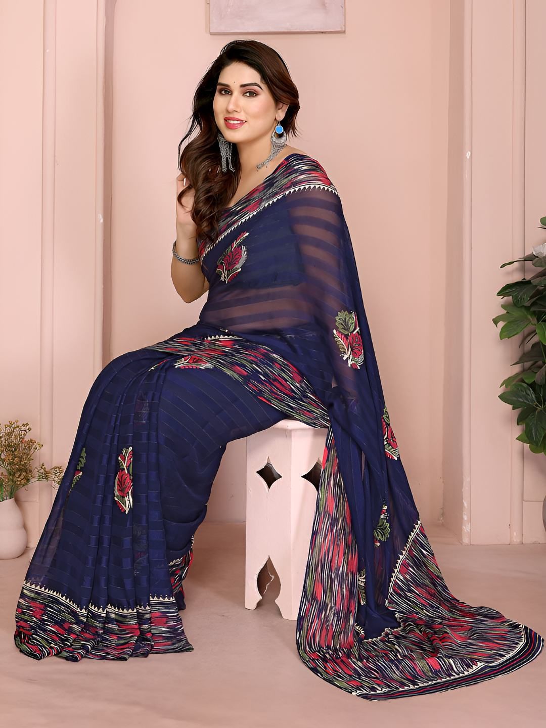 FABMORA Women Floral Printed Saree-picture-36