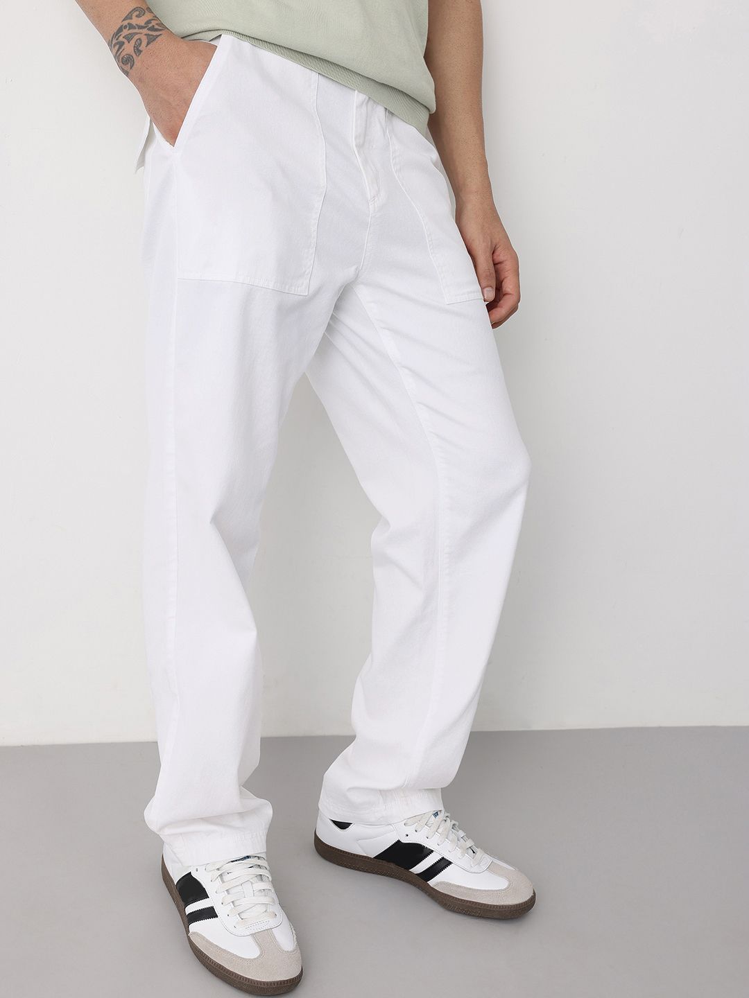 Mast & Harbour Men Pure Cotton Chinos Trousers-picture-26