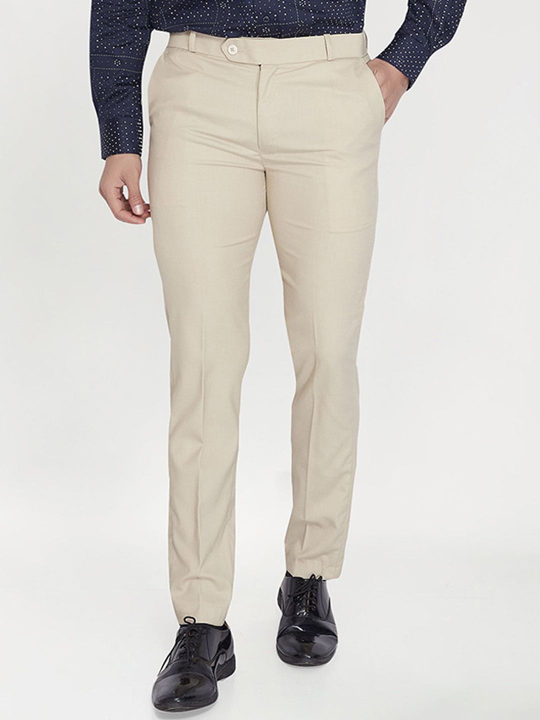 THE BEETEL HOUSE Men Relaxed Regular Fit Mid-Rise Formal Trousers-picture-18