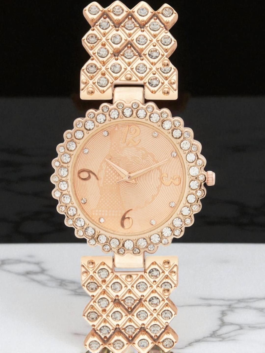 SZN Women Dial & Stainless Steel Straps Analogue Watch Dollar copper DLSZNS-picture-22