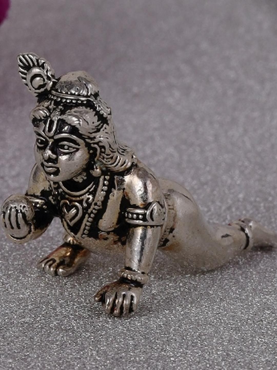 SALONI FASHION JEWELLERY Silver-Toned Religious Idol Showpiece-picture-40