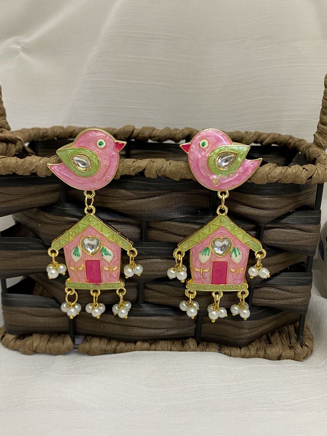 Fashion Theme Women Gold-Plated Brass Jhumkas-picture-31