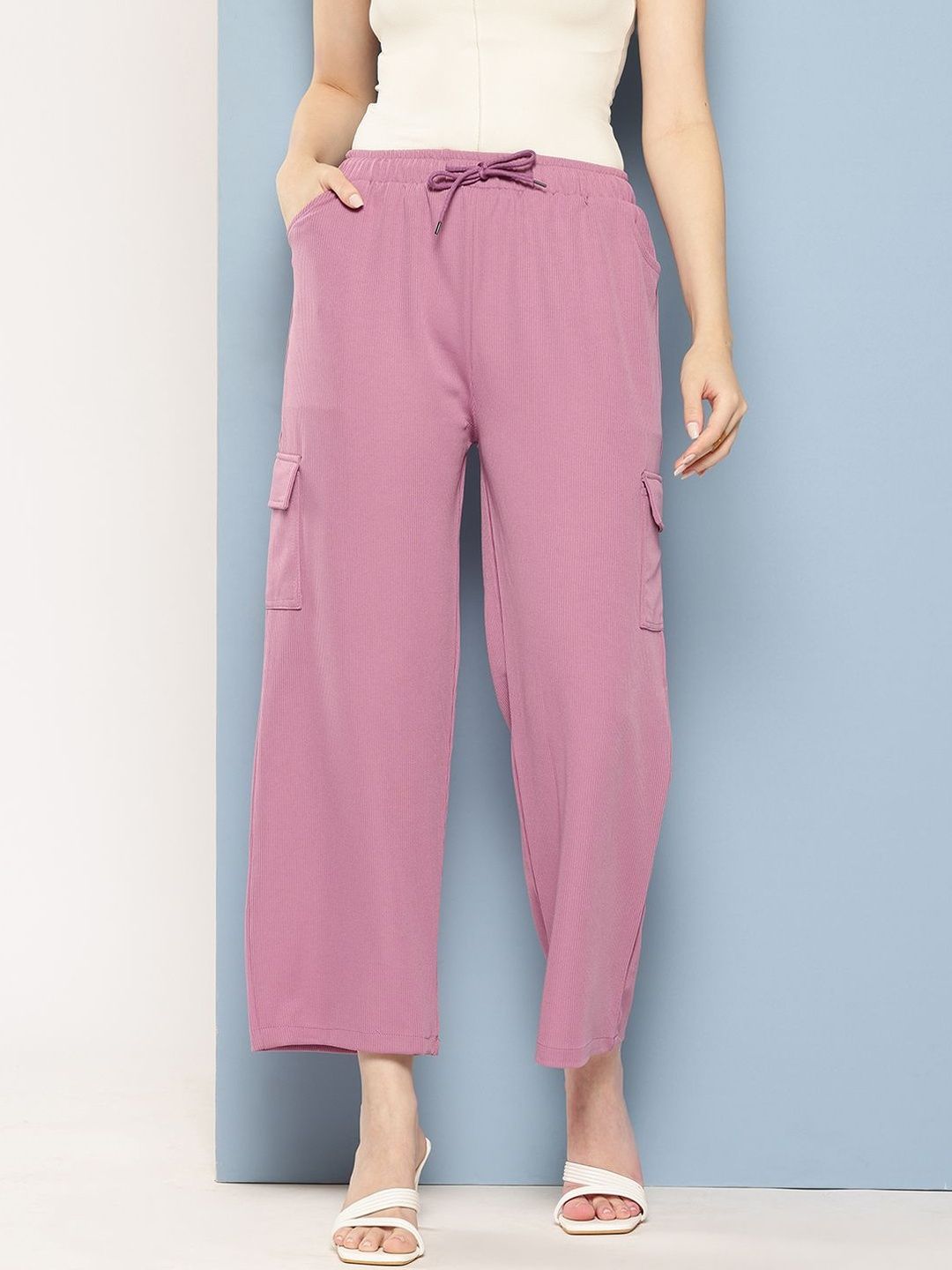 CORSICA Women Cotton Regular Fit Cargos Trousers-picture-35