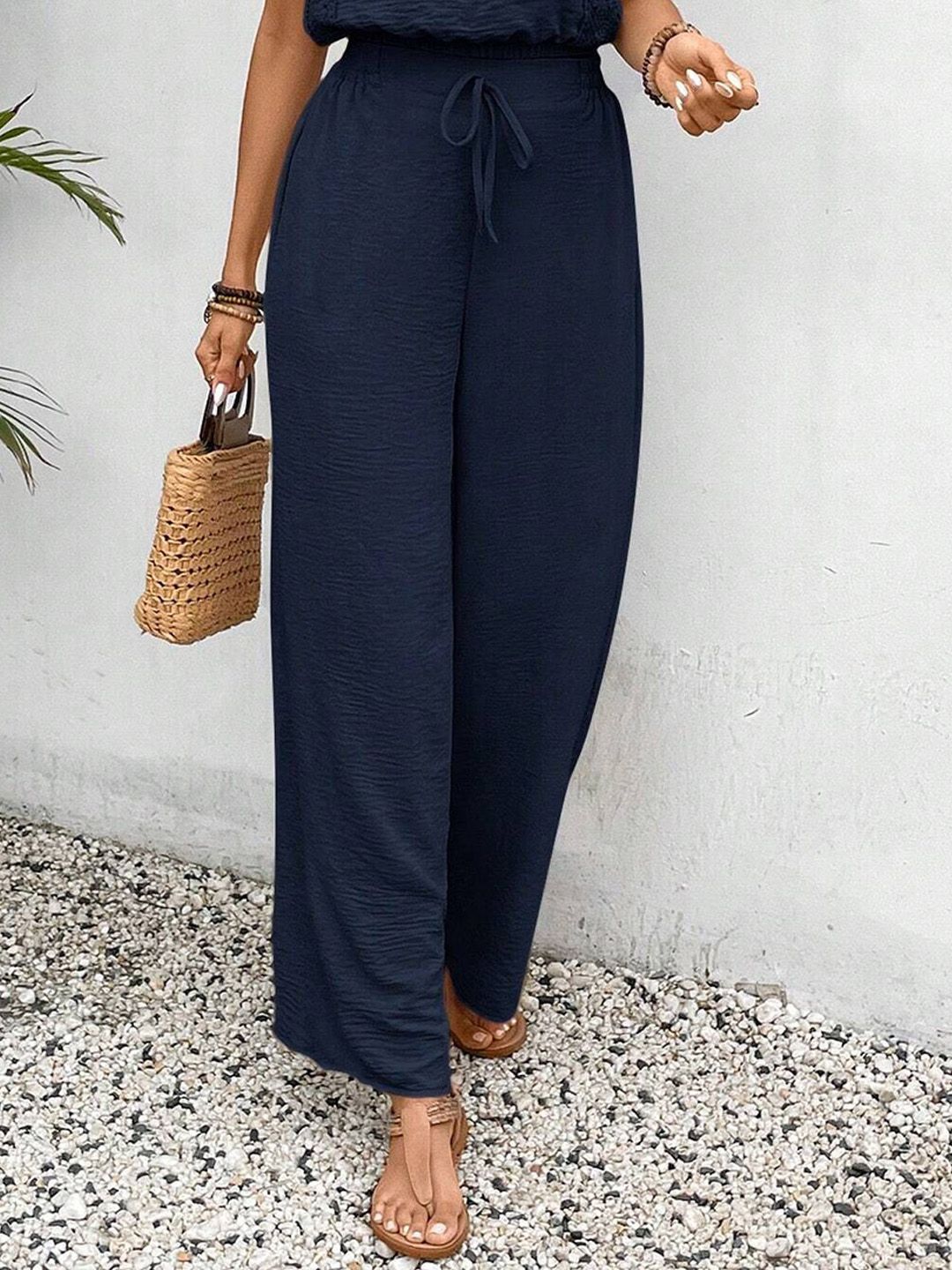 StyleCast Women Round Neck Top With Trousers Co-Ord-picture-20