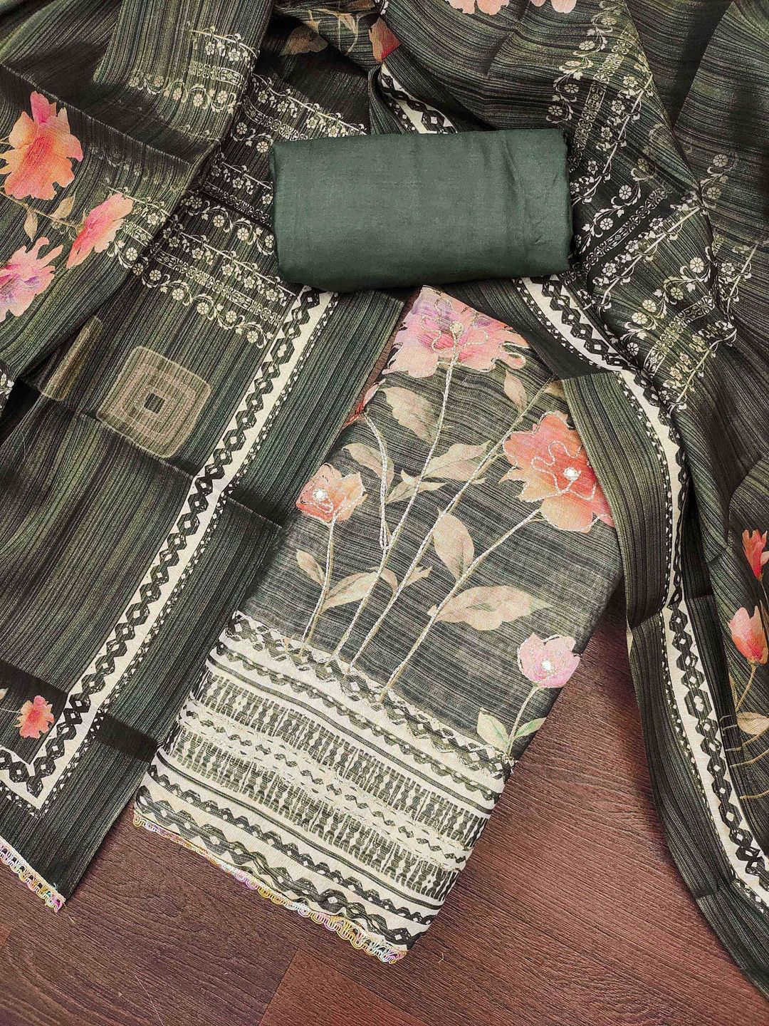 KALINI Embroidered Unstitched Dress Material-picture-16