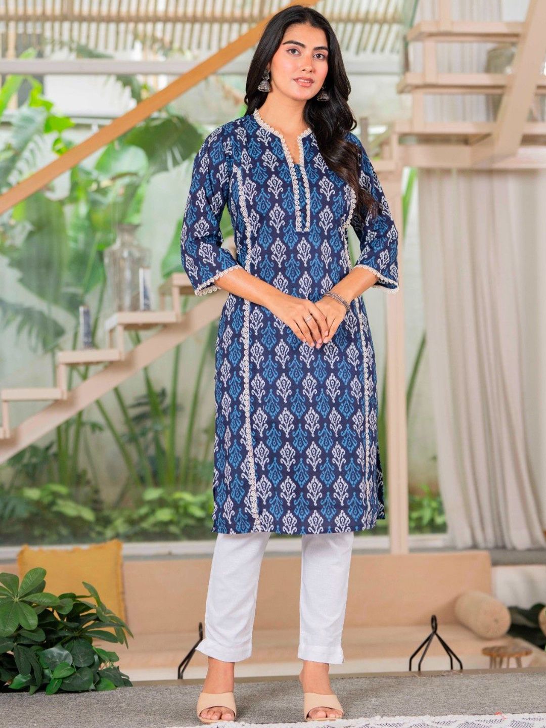FASHION SWAG Women Printed Cotton Kurta-picture-40