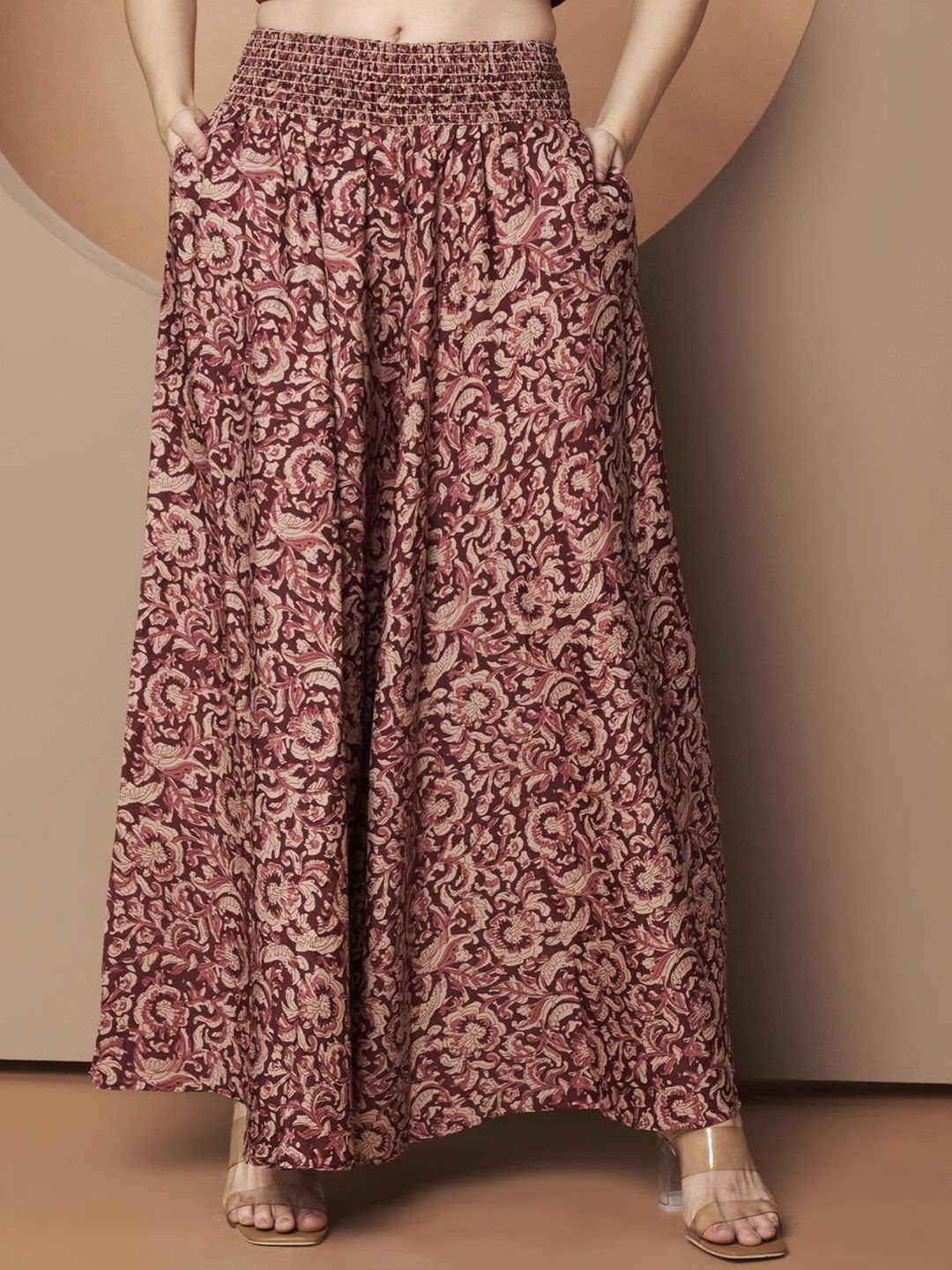 ZWERLON Printed Flared Maxi Skirt-picture-38