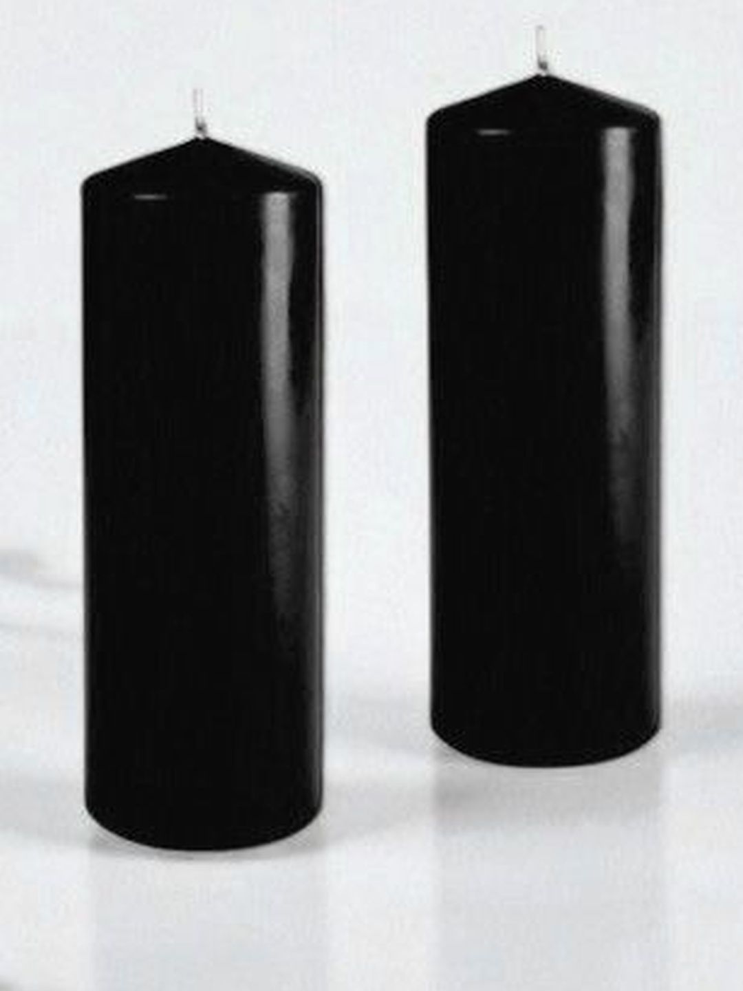 ASIDEA Set of 2 Black pieces Pillar Candle-image-17