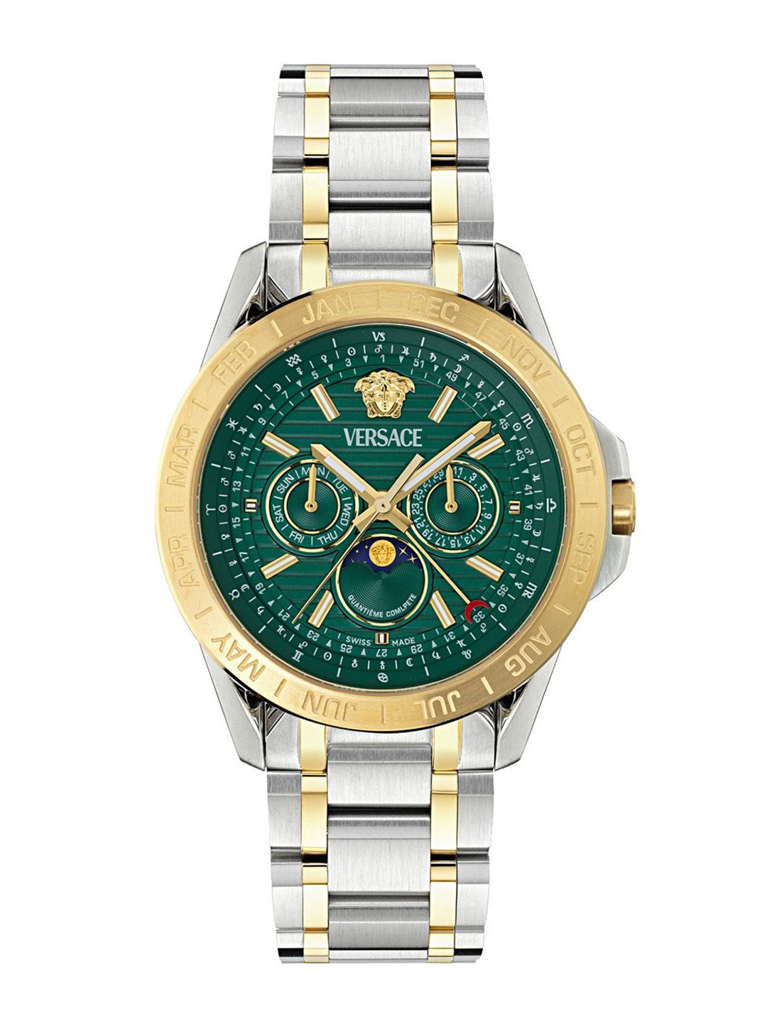 Versace Men Stainless Steel Bracelet Style Straps Analogue Multi Function Watch VE0K00325-image-28