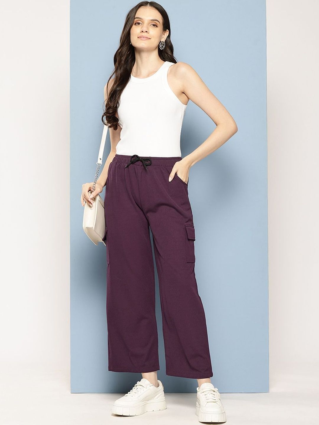 CORSICA Women Regular Fit Easy Wash Nylon Cargos Trousers-picture-18