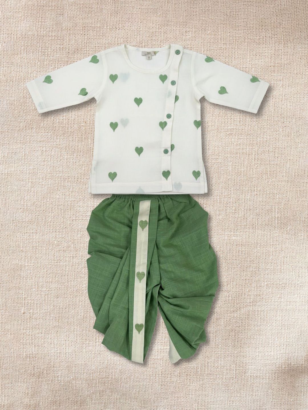 BAESD Unisex Kids Floral Embroidered Empire Pure Cotton Kurta with Dhoti Pants-picture-58