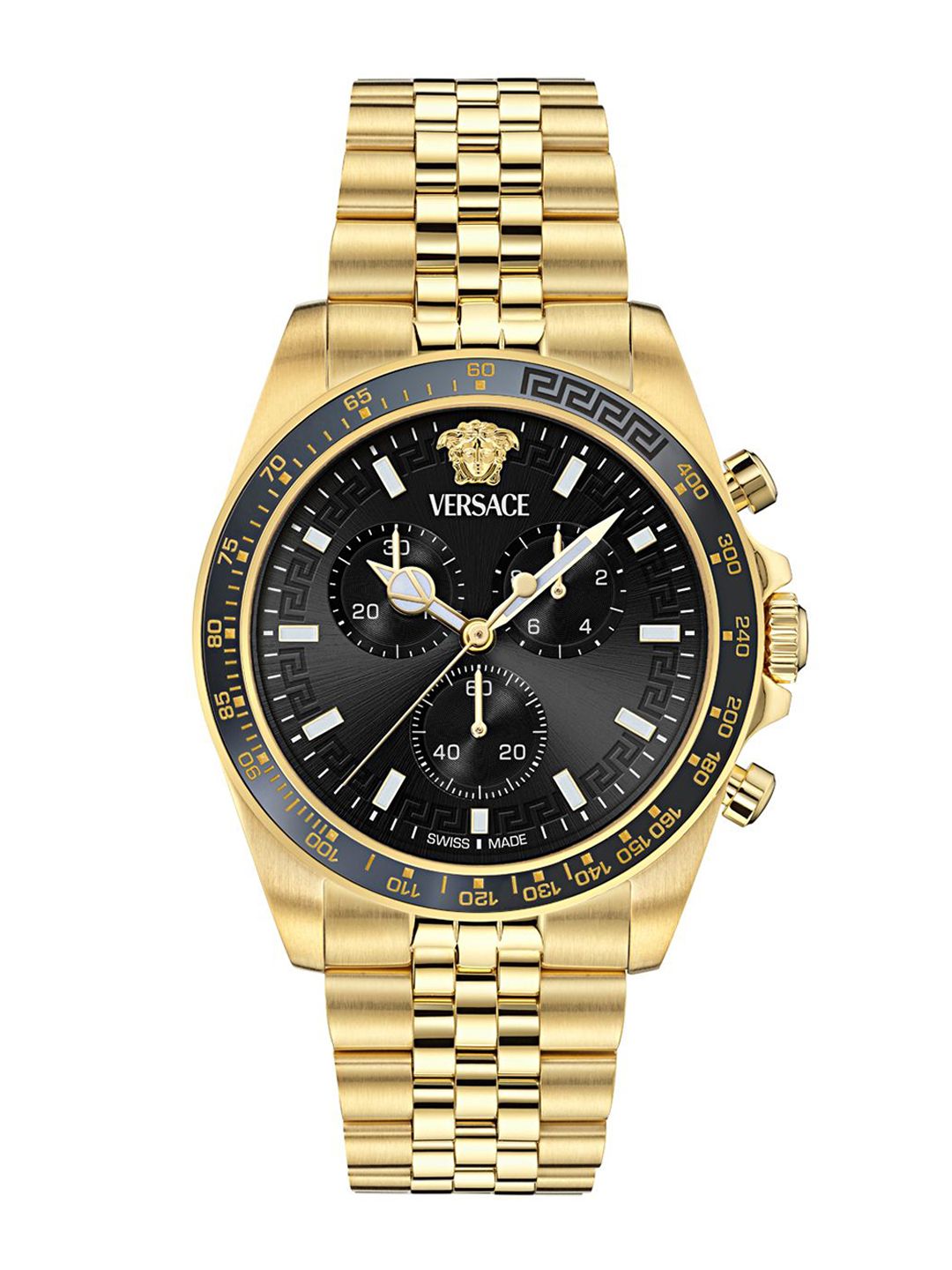 Versace Men Greca Chr Wave Stainless Steel Bracelet Style Straps Analogue Watch VE0H00525-picture-40