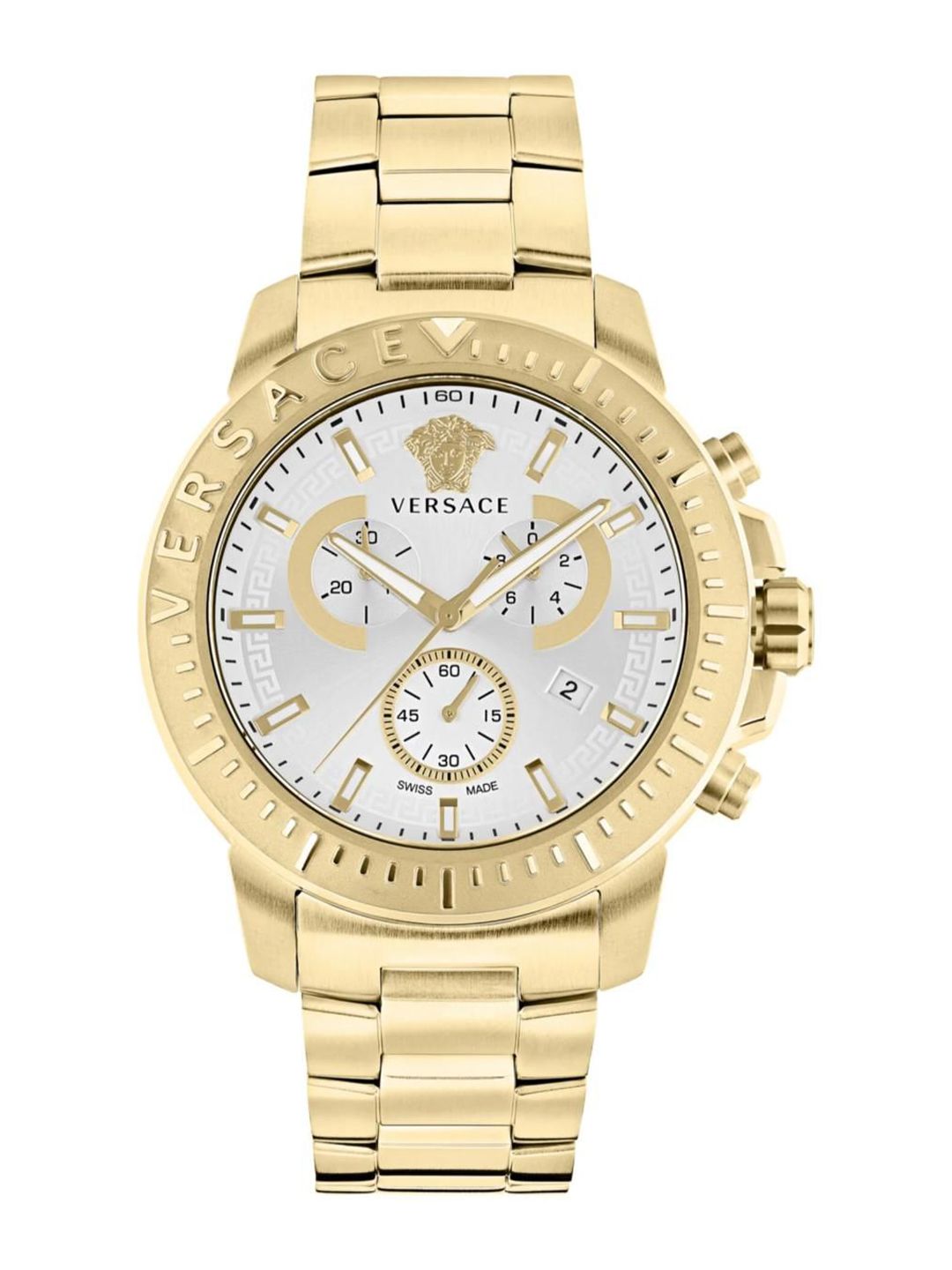 Versace Men New Chrono Round Dial & Stainless Steel Straps Analogue Watch VE2E00521-picture-43