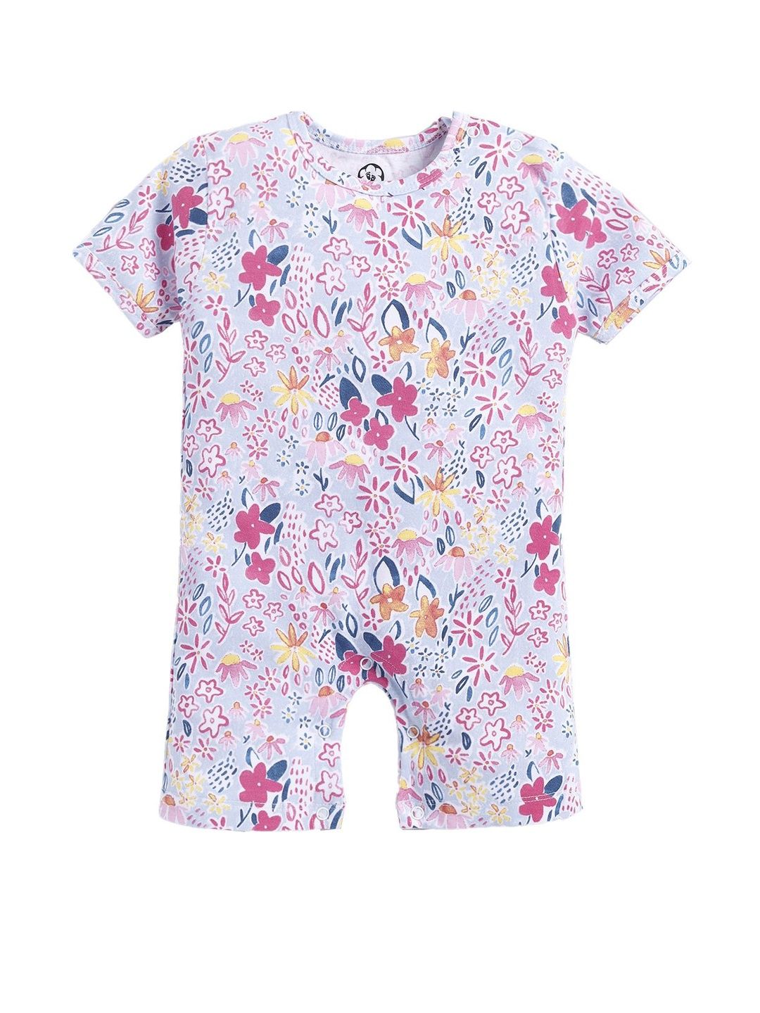THE COTTON BABY Kids Unisex Multi Colored Babies Pure Cotton Printed Rompers-picture-48