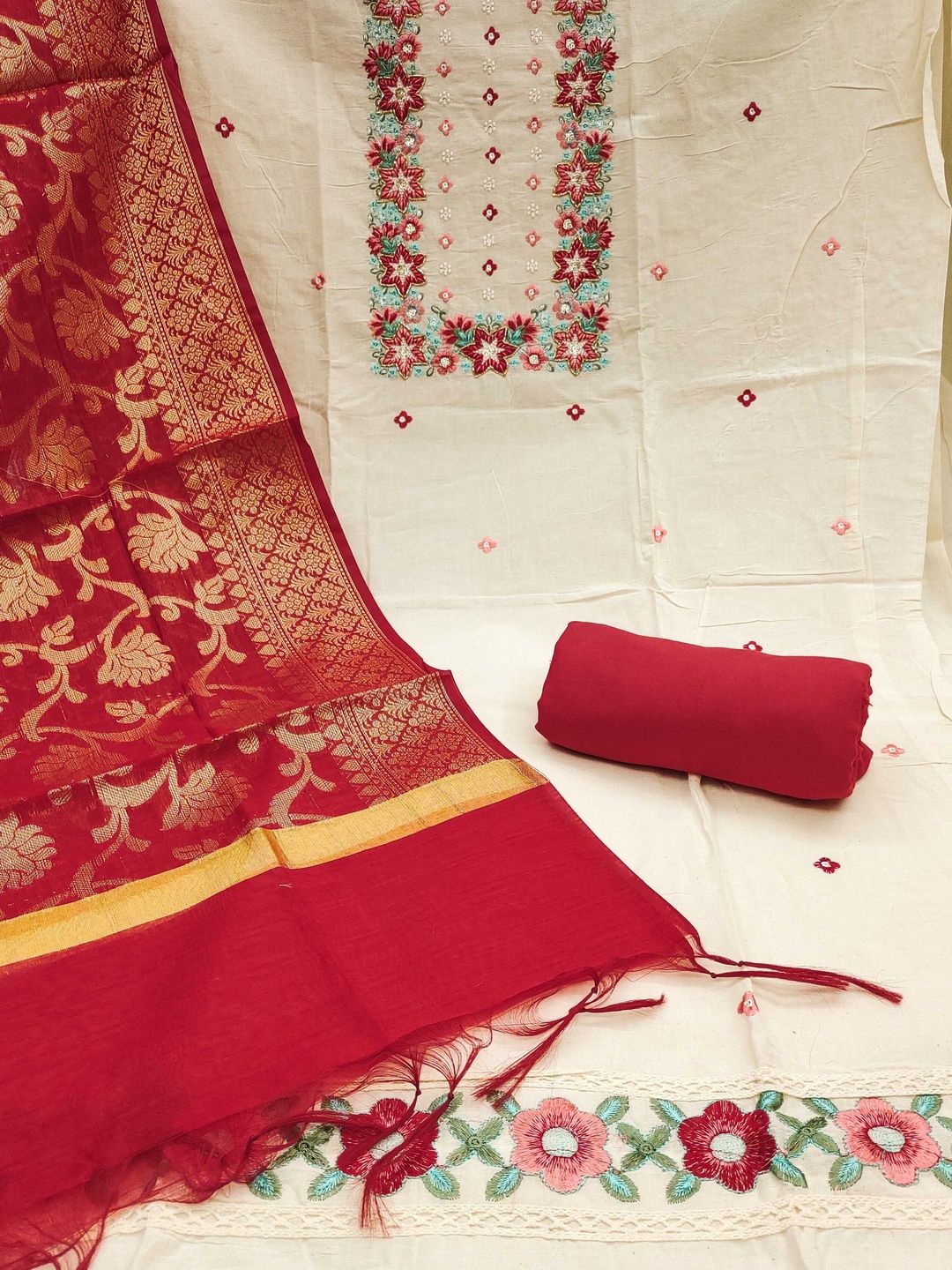 KALINI Embroidered Unstitched Dress Material-picture-13