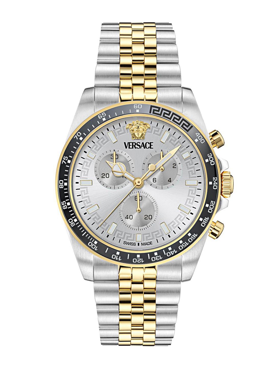 Versace Men Embellished Dial & Stainless Steel Straps Analogue Watch VE0H00725-picture-35