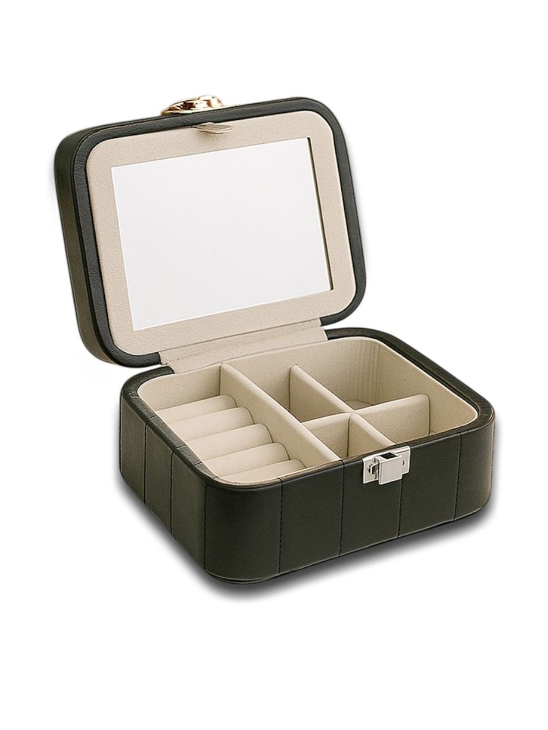 AARVI DECOR STUDIO Black Solid Reusable Synthetic Leather Jewellery Organisers-image-10