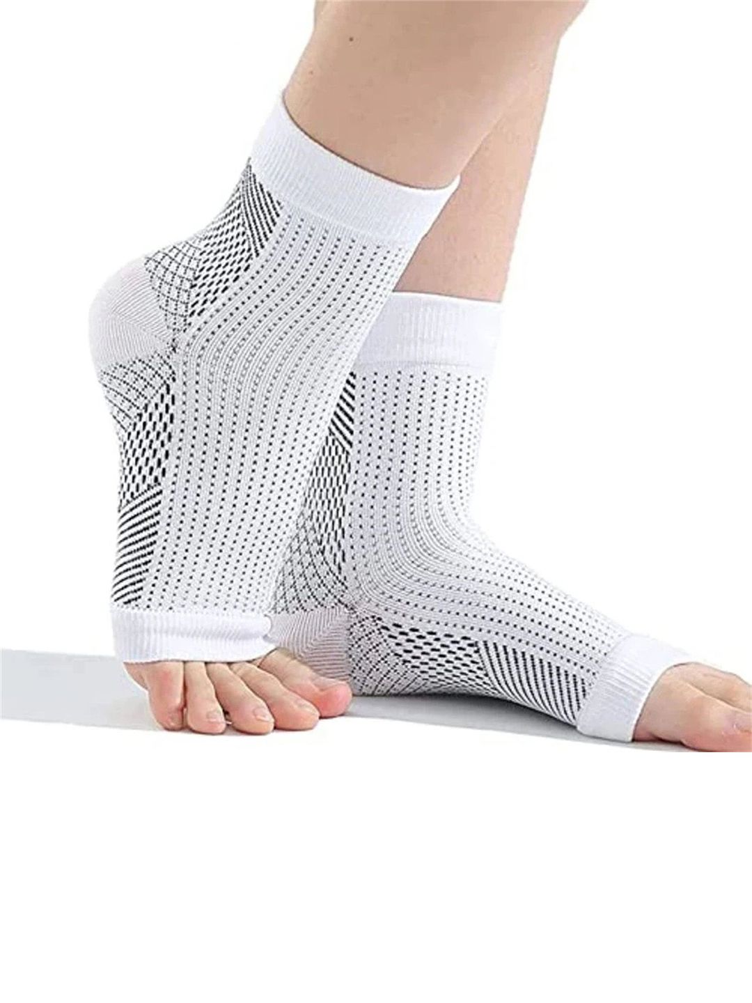 ZULU Pack of 2 Neuro Patterned Compression Ankle Socks-image-38