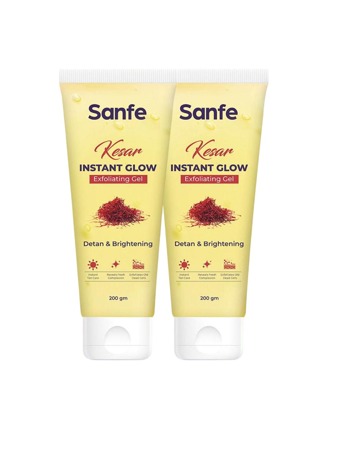 Sanfe Set Of 2 Kesar Instant Glow Exfoliating Gel- 200 g Each-image-43