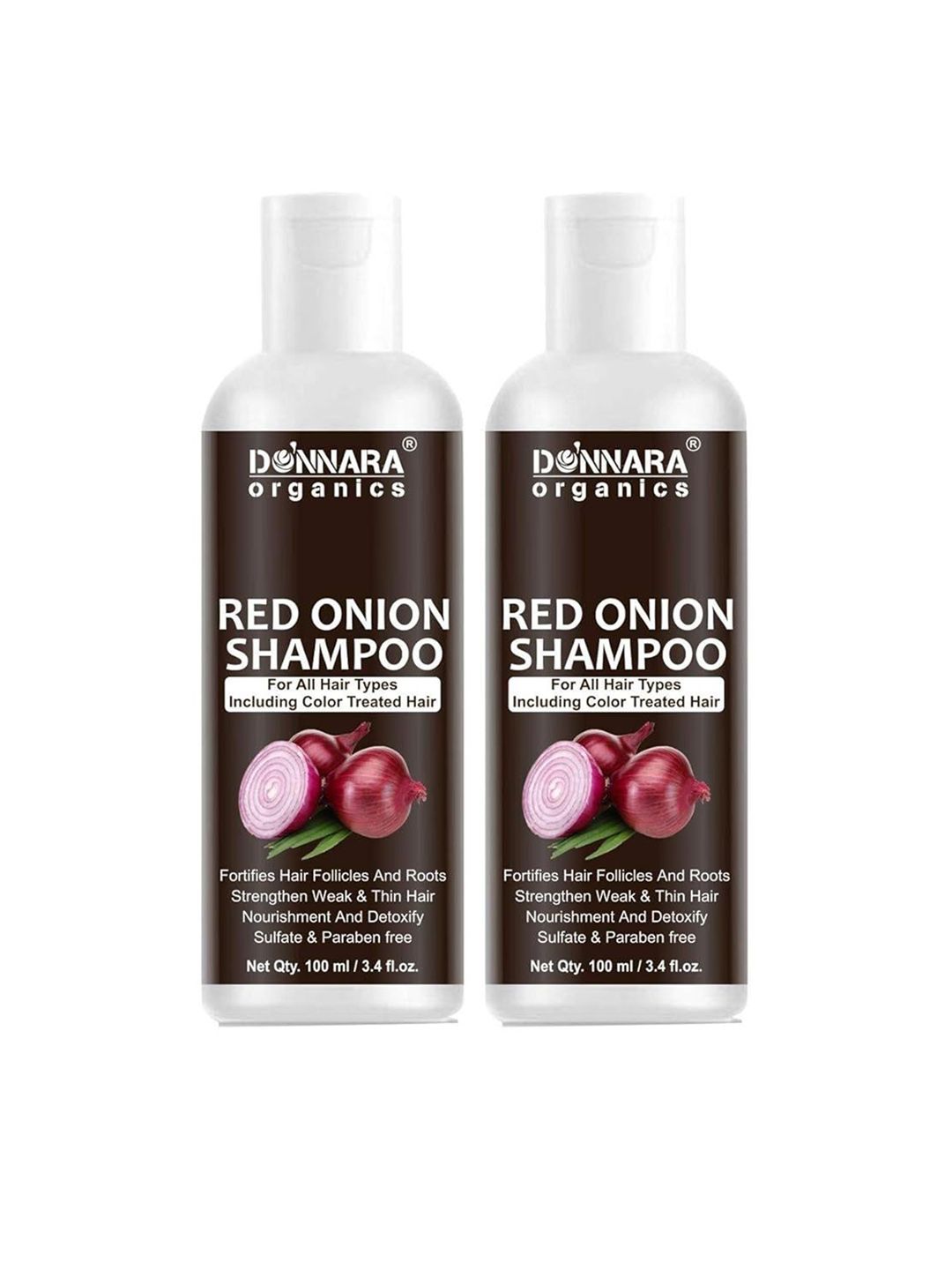 Donnara Organics Set Of 2 Red Onion Shampoo With Vitamin E & Amla - 100 ml Each-image-16
