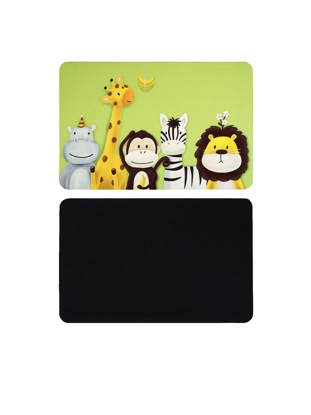 Story@home White & Green Cartoon-Printed Super Absorbent Quick -Drying Anti-Skid Bath Mat-image-35