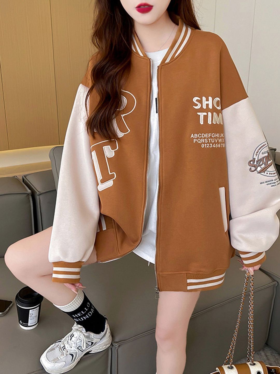 HERE&NOW Women Beige Polyester Tailored Jacket-picture-38