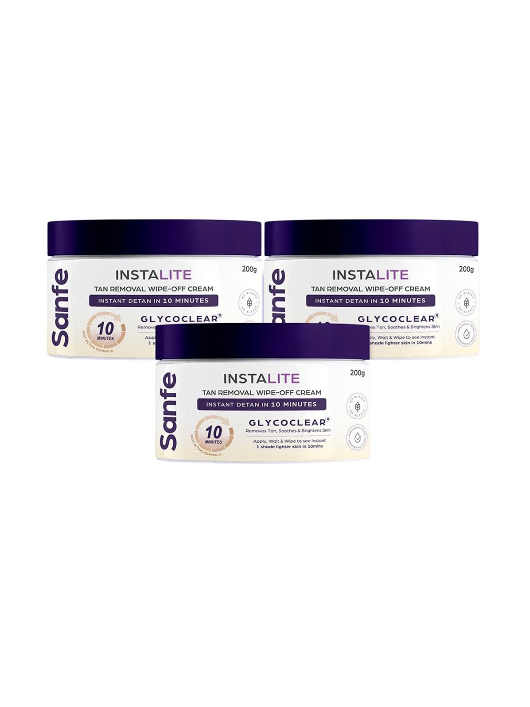 Sanfe Set Of 3 Instalite Detan Wipe-Off Cream- 200 g Each deal from myntra Sanfe Set Of 3 Instalite Detan Wipe-Off Cream- 200 g Each deal from myntra
