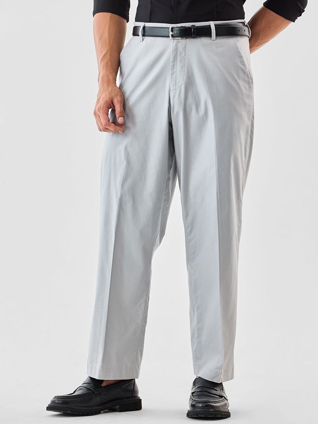 Snitch Men Grey Mid-Rise Regular Fit Trouser-picture-29