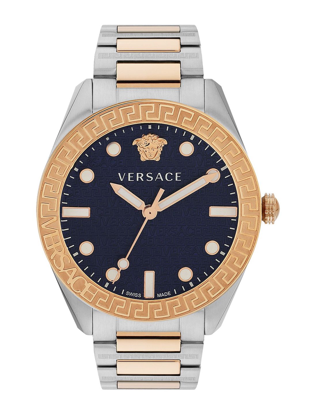 Versace Men Patterned Dial & Stainless Steel Bracelet Style Strap Analogue Watch VE2T00724-picture-48