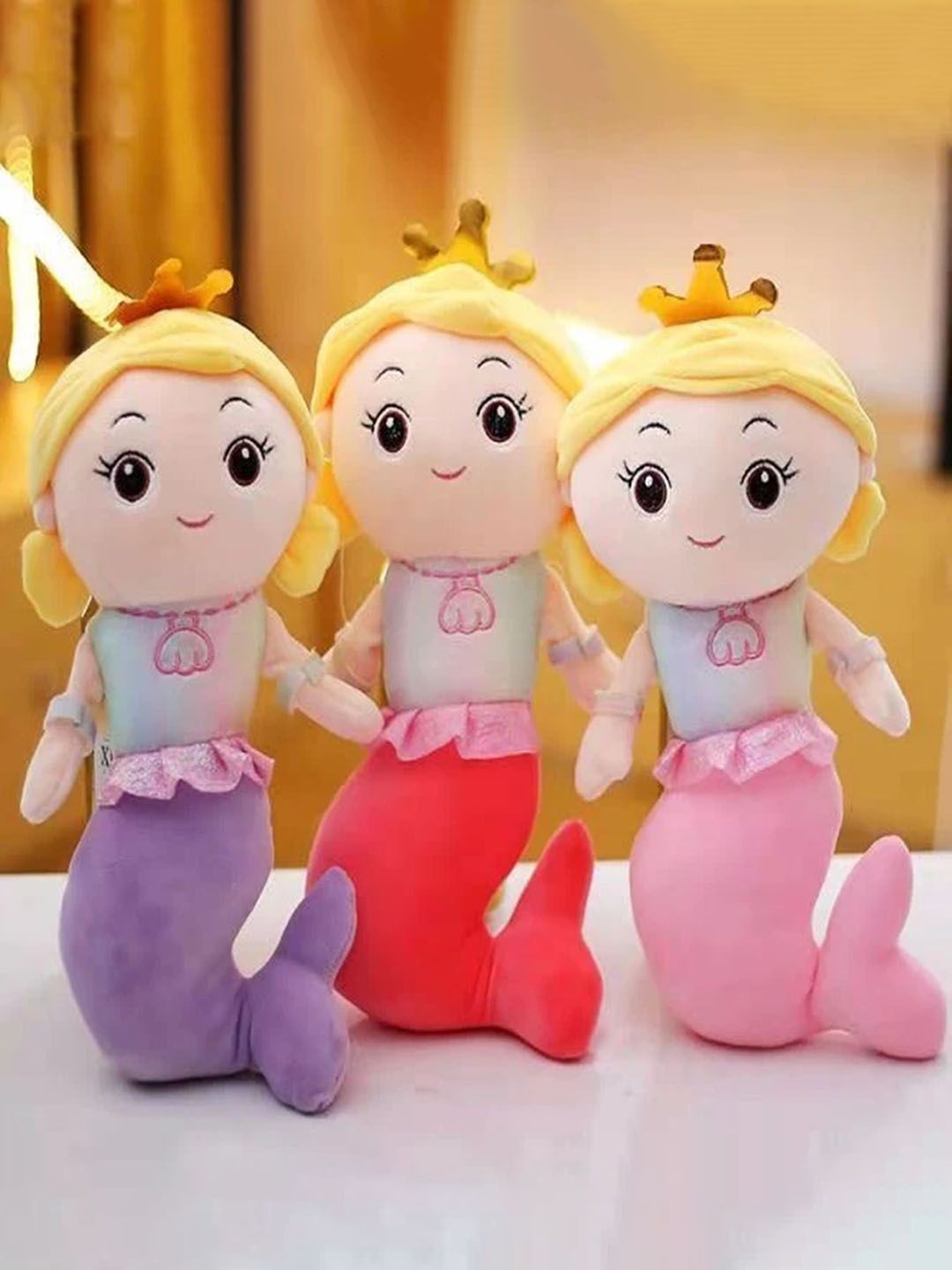 MUREN Kids Set of 3 Mermaid Doll Non-Allergic Soft Toys and Dolls-picture-43