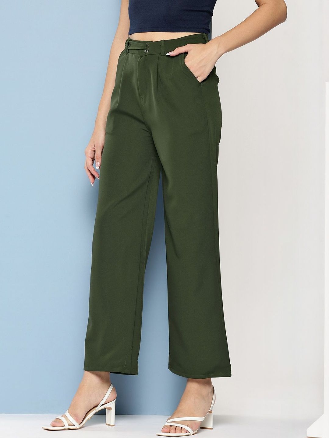 CORSICA Women Mid-Rise Pleated Trousers-picture-25