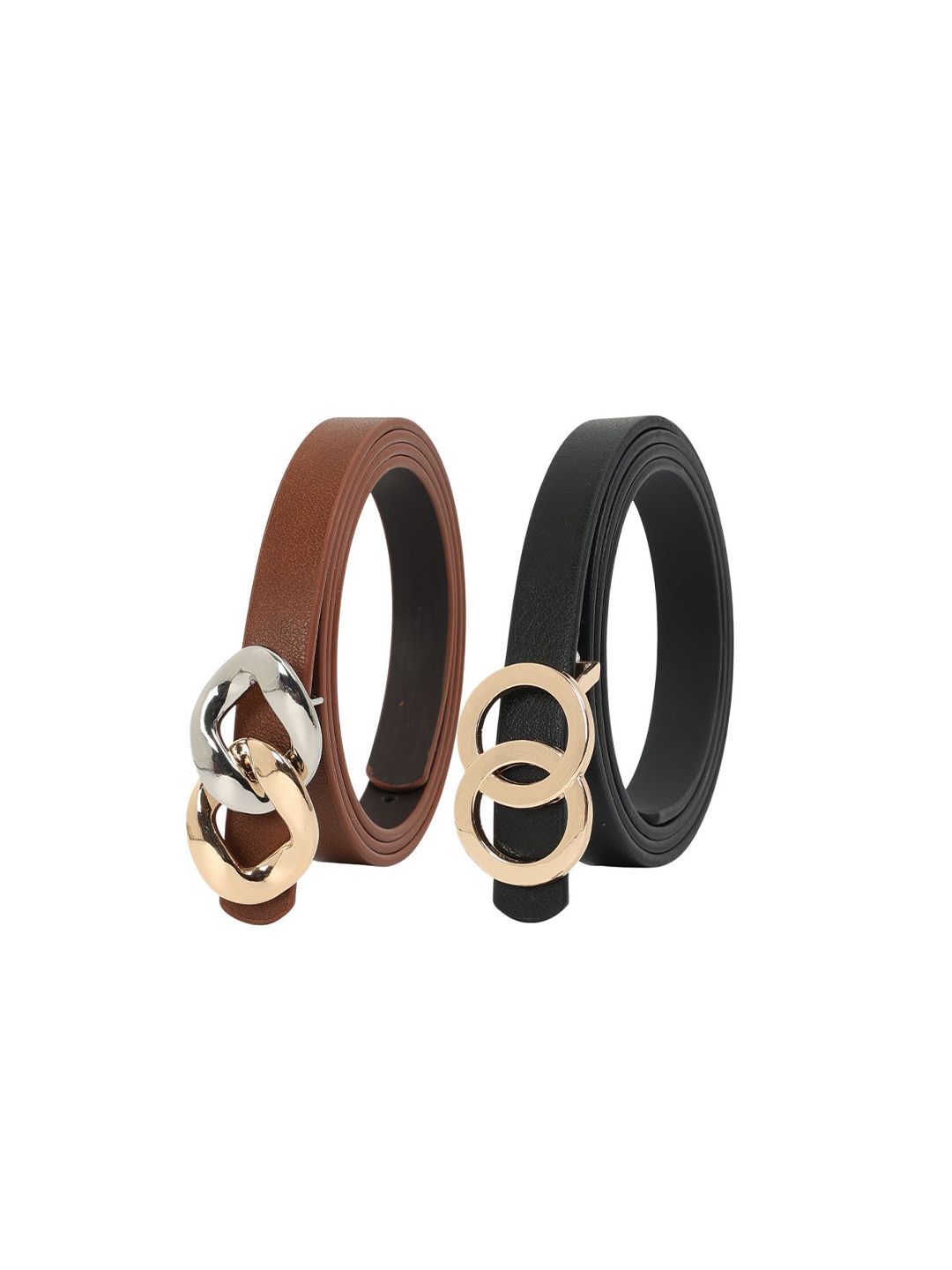 CRUSSET Girls Pack Of 2 Textured PU Belt-picture-57