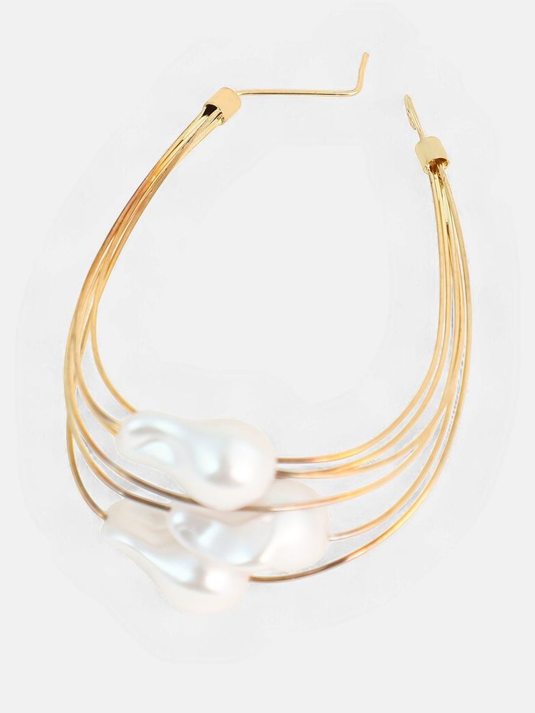 SOHI Women Gold Plated Pearls Casual Contemporary Drop Earrings-picture-28