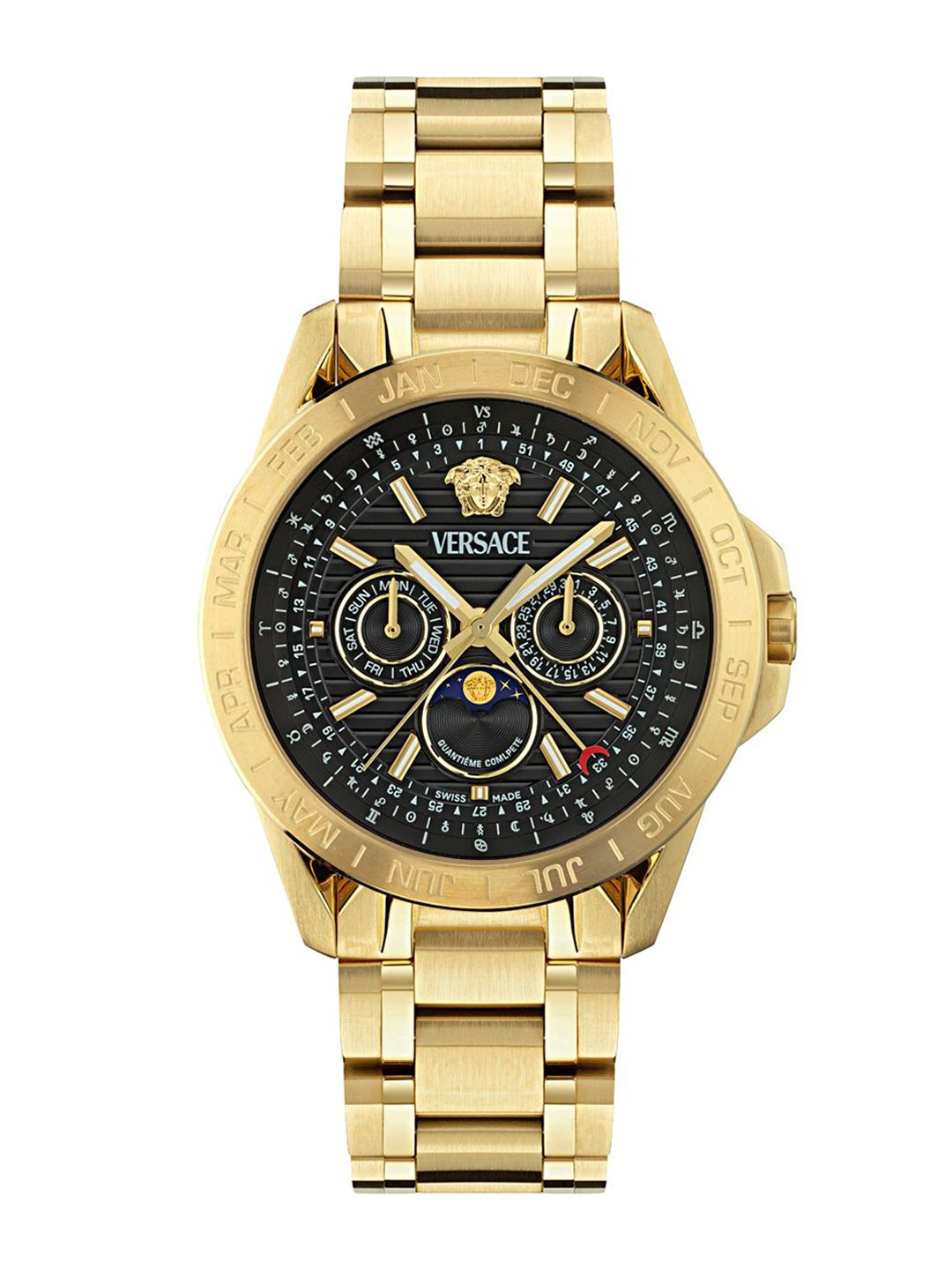 Versace Men Stainless Steel Bracelet Style Straps Analogue Multi Function Watch VE0K00425-image-31