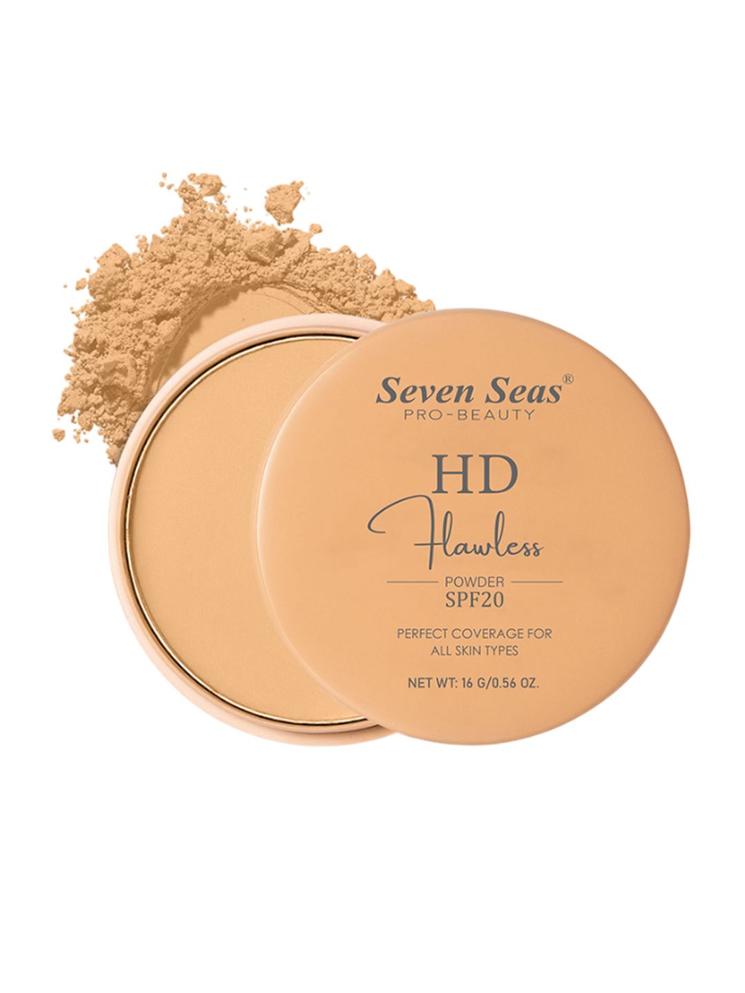 Seven Seas HD Flawless Compact Powder With SPF - 20 - 16 g Shade -03-image-46