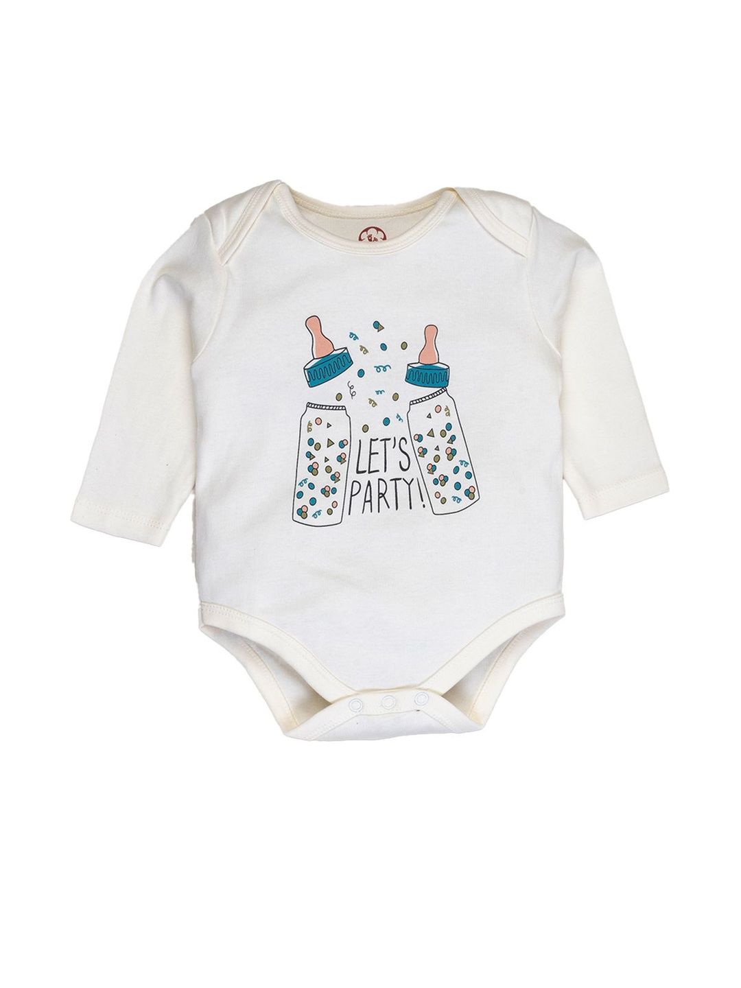 THE COTTON BABY Kids White Cotton Printed Romper-picture-18