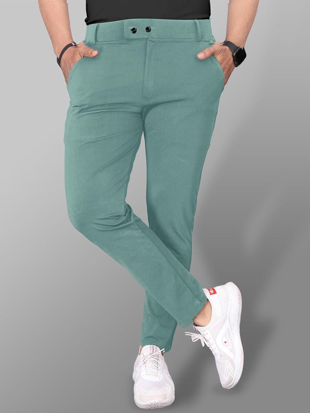 KAJARU Men Mid-Rise Regular Fit Trousers-picture-26