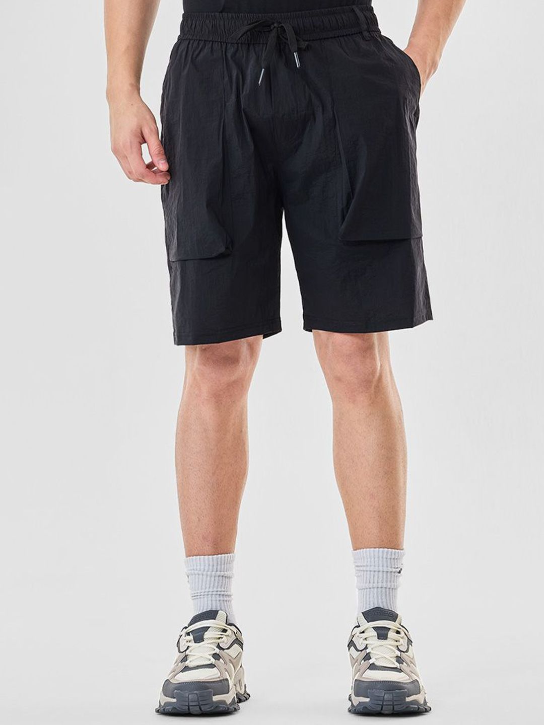 Snitch Men Black Mid-Rise Regular Fit Shorts-picture-22