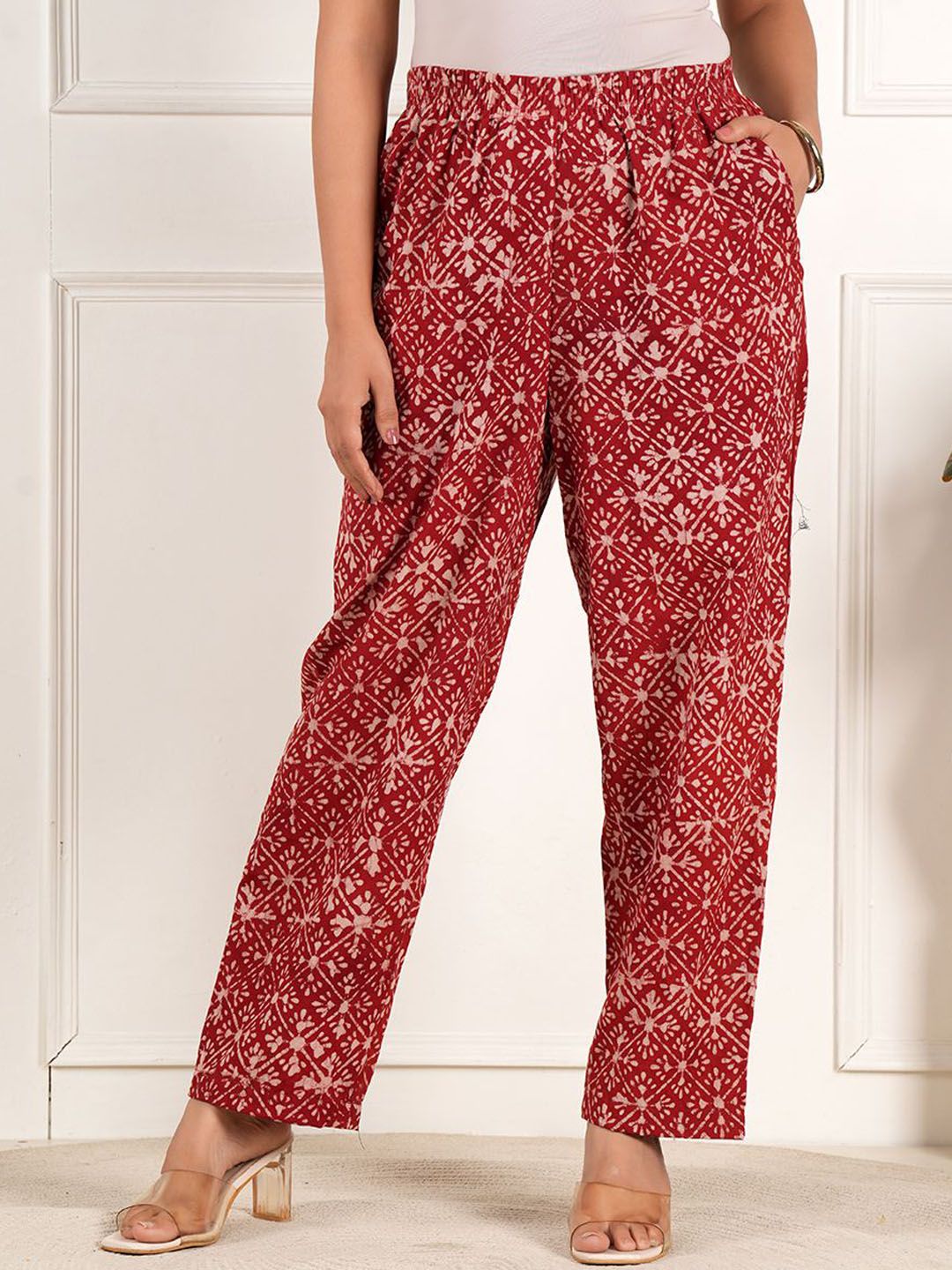 Style Shoes Women Printed Pure Cotton Lounge Pants-picture-38
