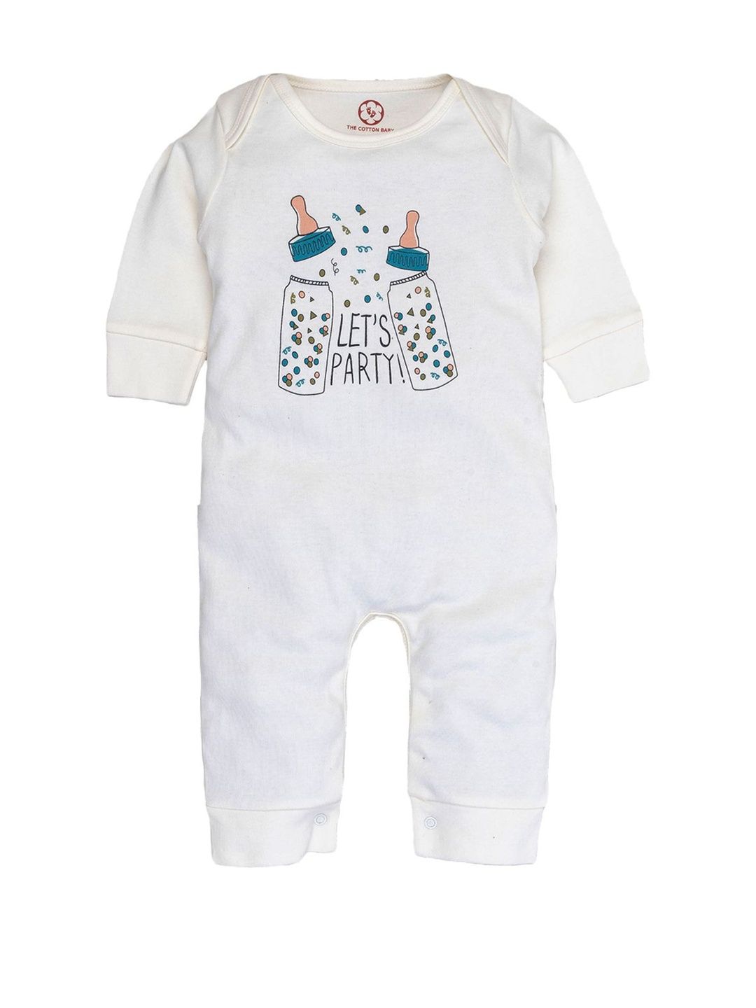 THE COTTON BABY Kids Unisex Pure Cotton Round Neck Printed Rompers-picture-56