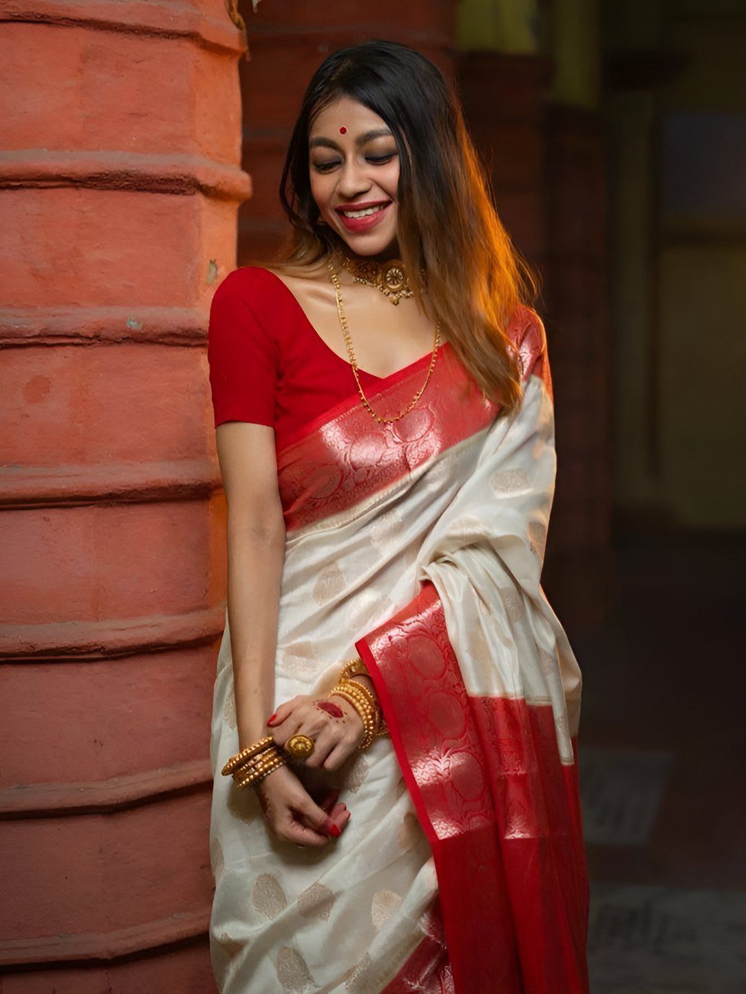 CANIZZARO Woven Design Zari Banarasi Saree-image-48