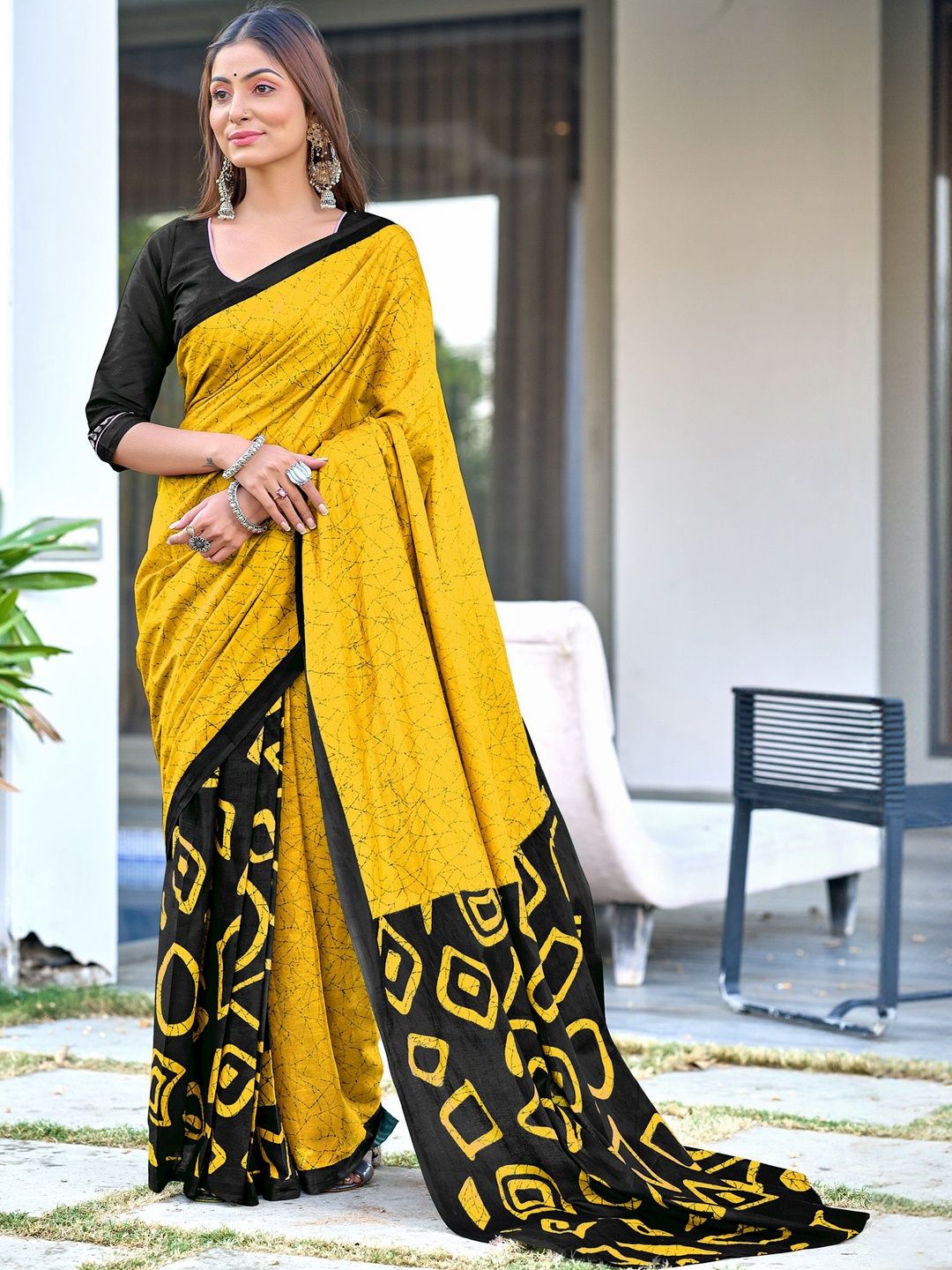 Moda Rapido Women Block Print Pure Cotton Saree-picture-29