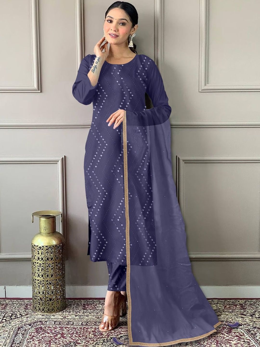 BLACK PATTI Women Regular Kurta with Trousers & With Dupatta-picture-33