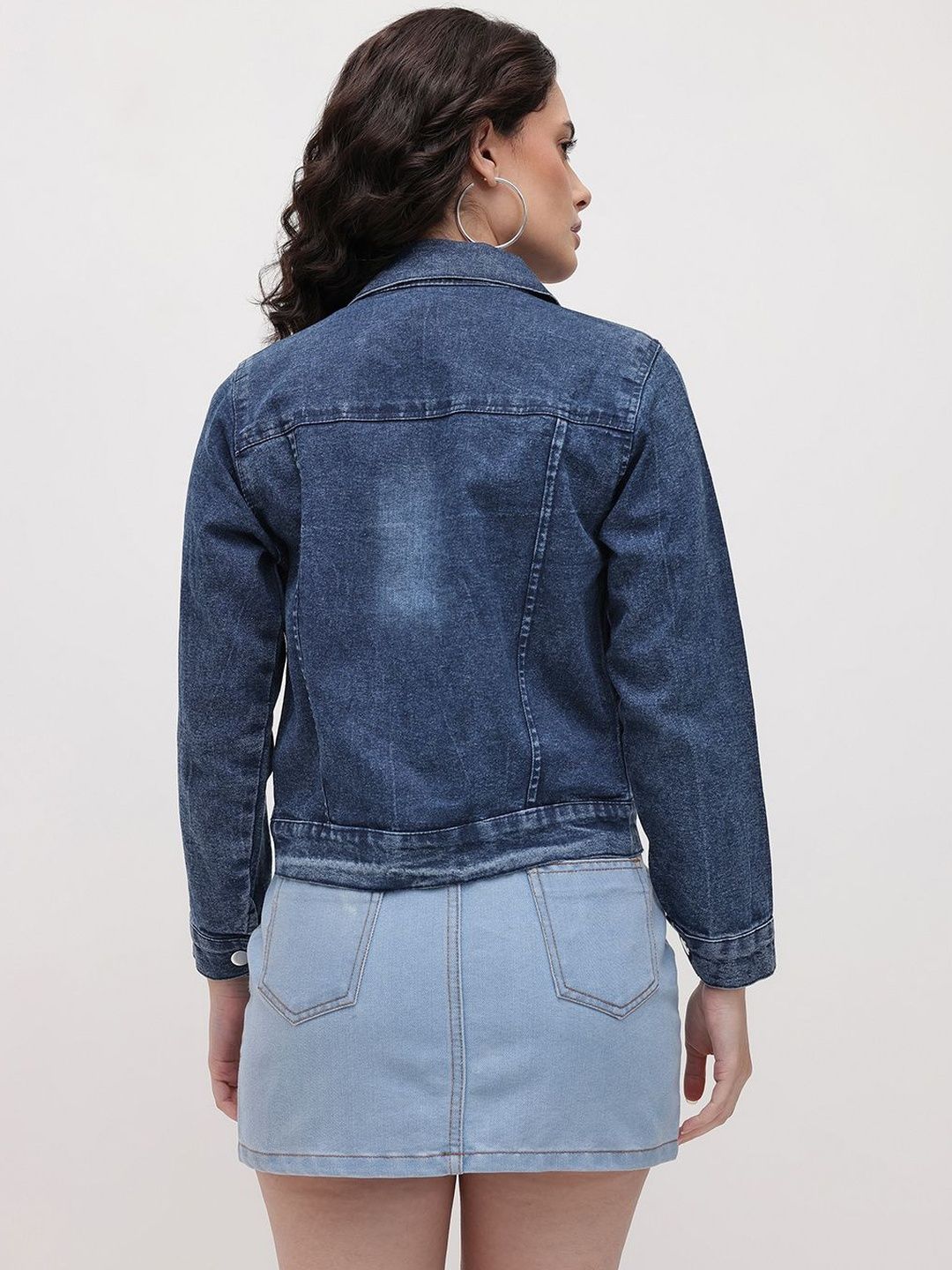 Roadster Women Navy Blue Denim Denim Jacket-picture-38