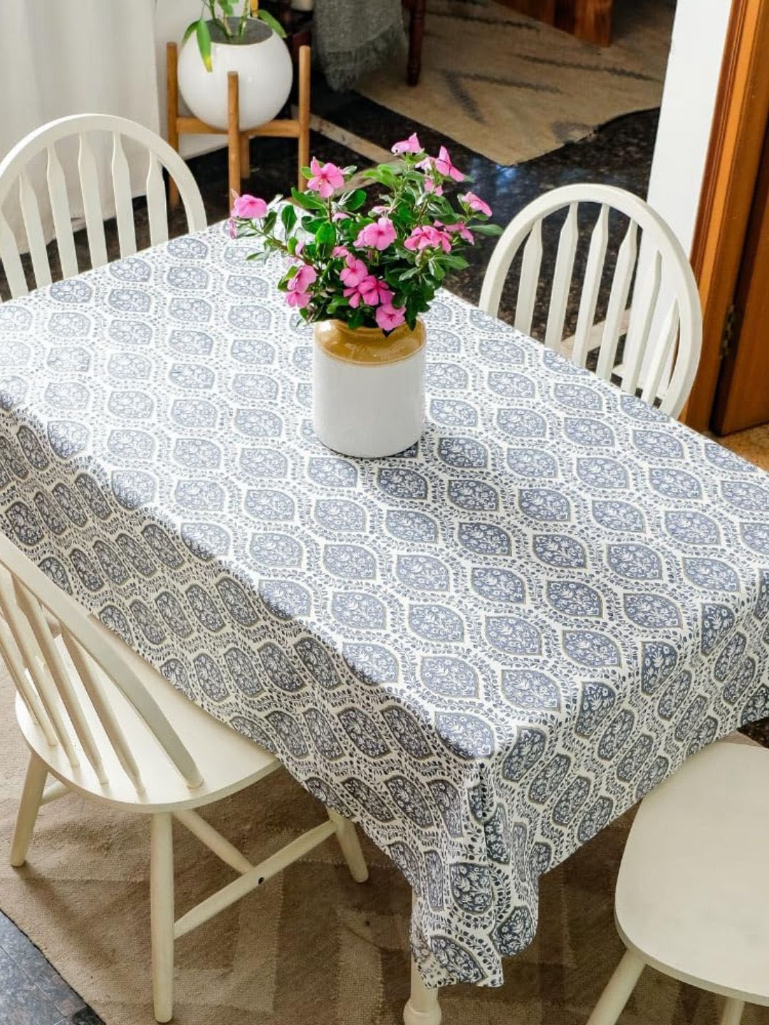 The Yard House Morning Dew Anti-Slip Wipeable Cotton Rectangle 8-Seater Table Cover-image-26