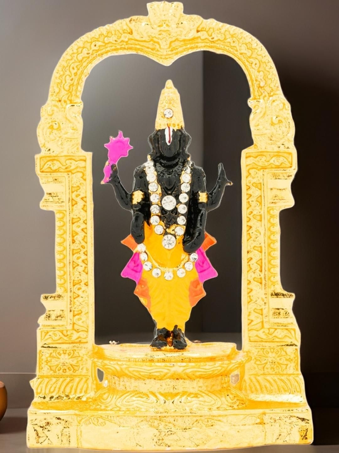 Kulin Gold-Toned Lord Trirupati Balaji Showpiece-picture-31